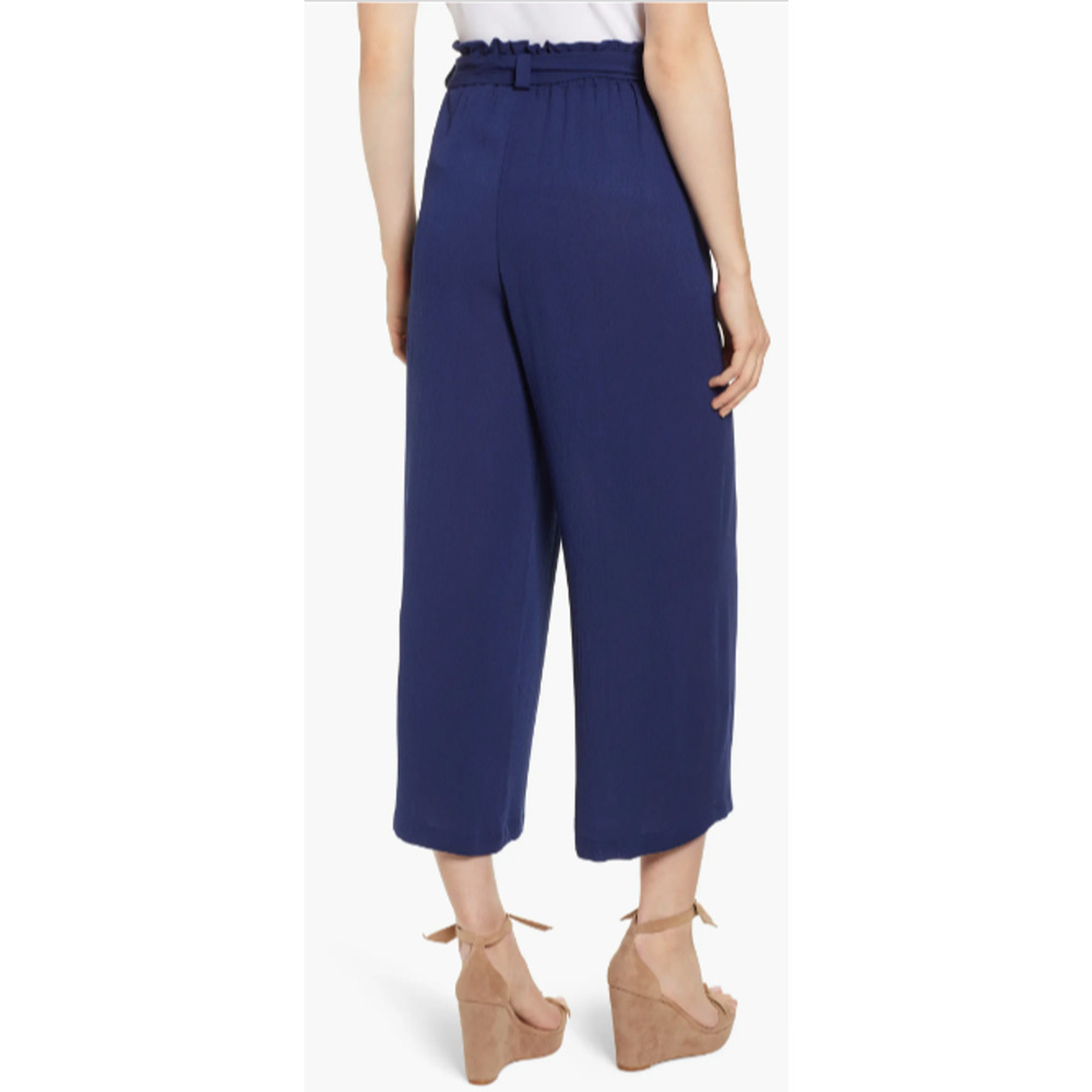 DR2 Wide Leg Navy Blue Ankle Pants Small 4-8 - Picture 2 of 5